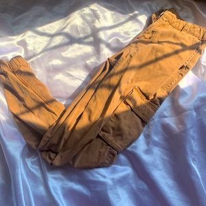 Girls Beige Cargo Pants